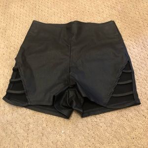 Black Cut Out Shorts